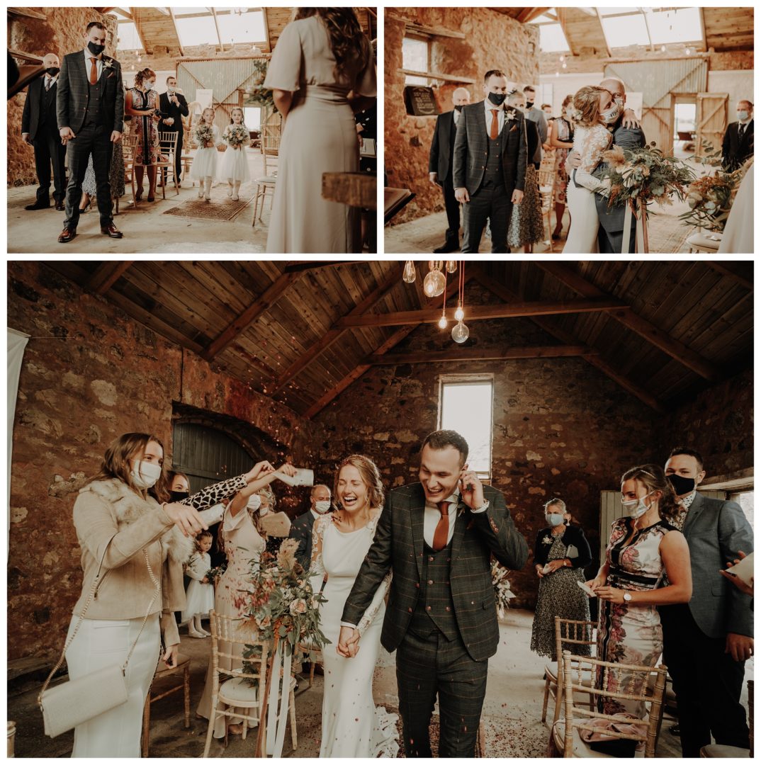 micro covid wedding at the cow shed crail