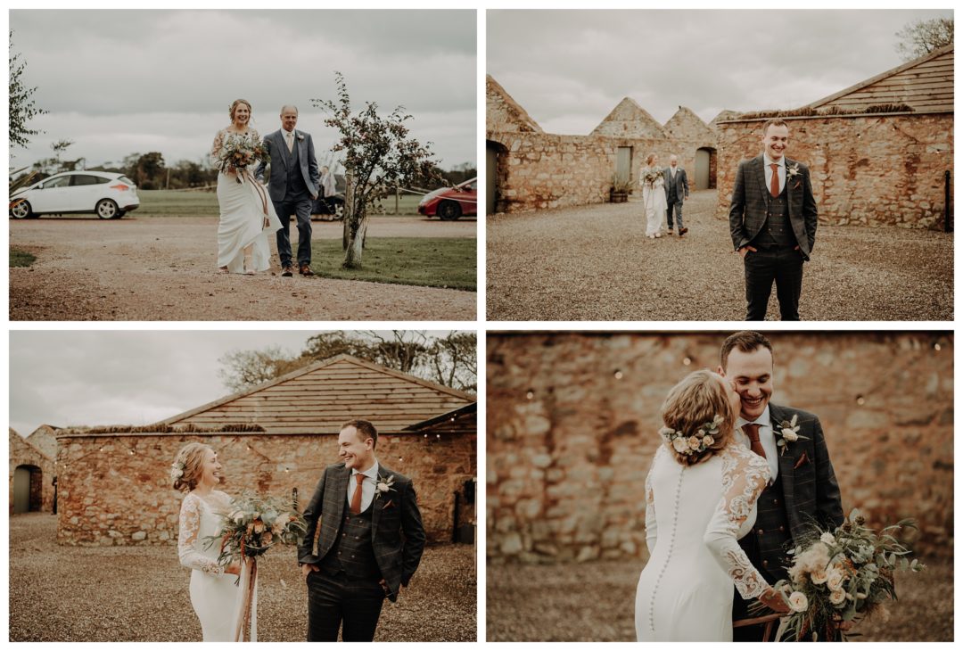 first look at the cow shed crail scottish wedding photographer