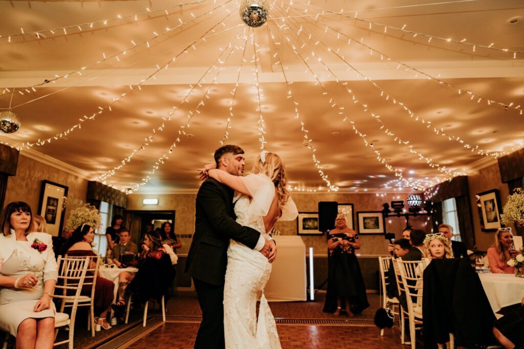 Couple having their first dance at Banchory Lodge Hotel